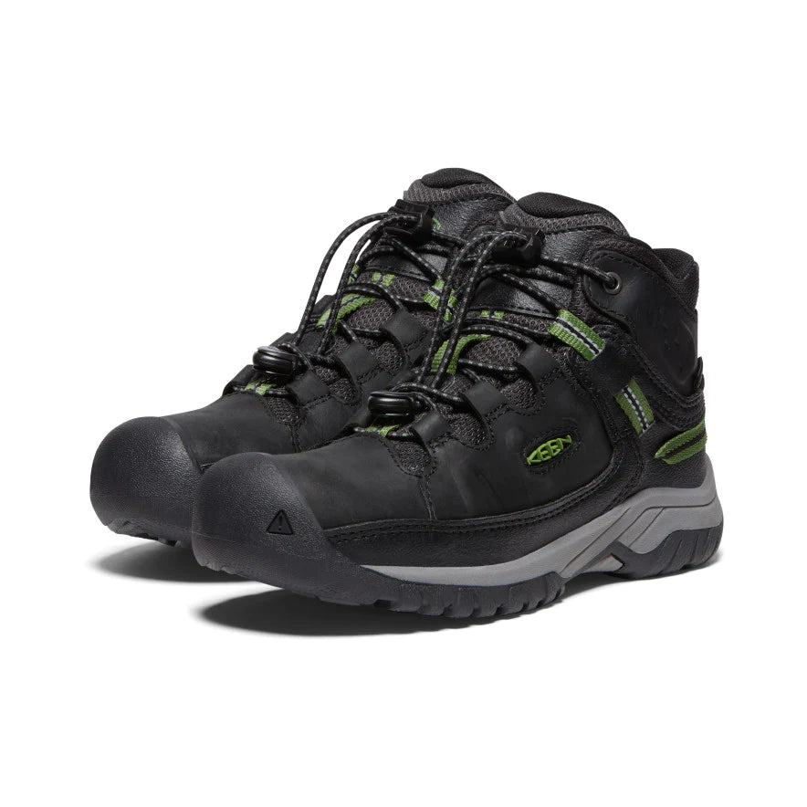 Big Kid s Targhee Mid Waterproof Black Campsite KEEN Footwear