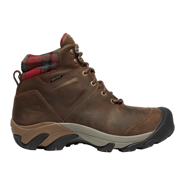 Men's Targhee II Winter Waterproof Boots Dark Earth Red Plaid