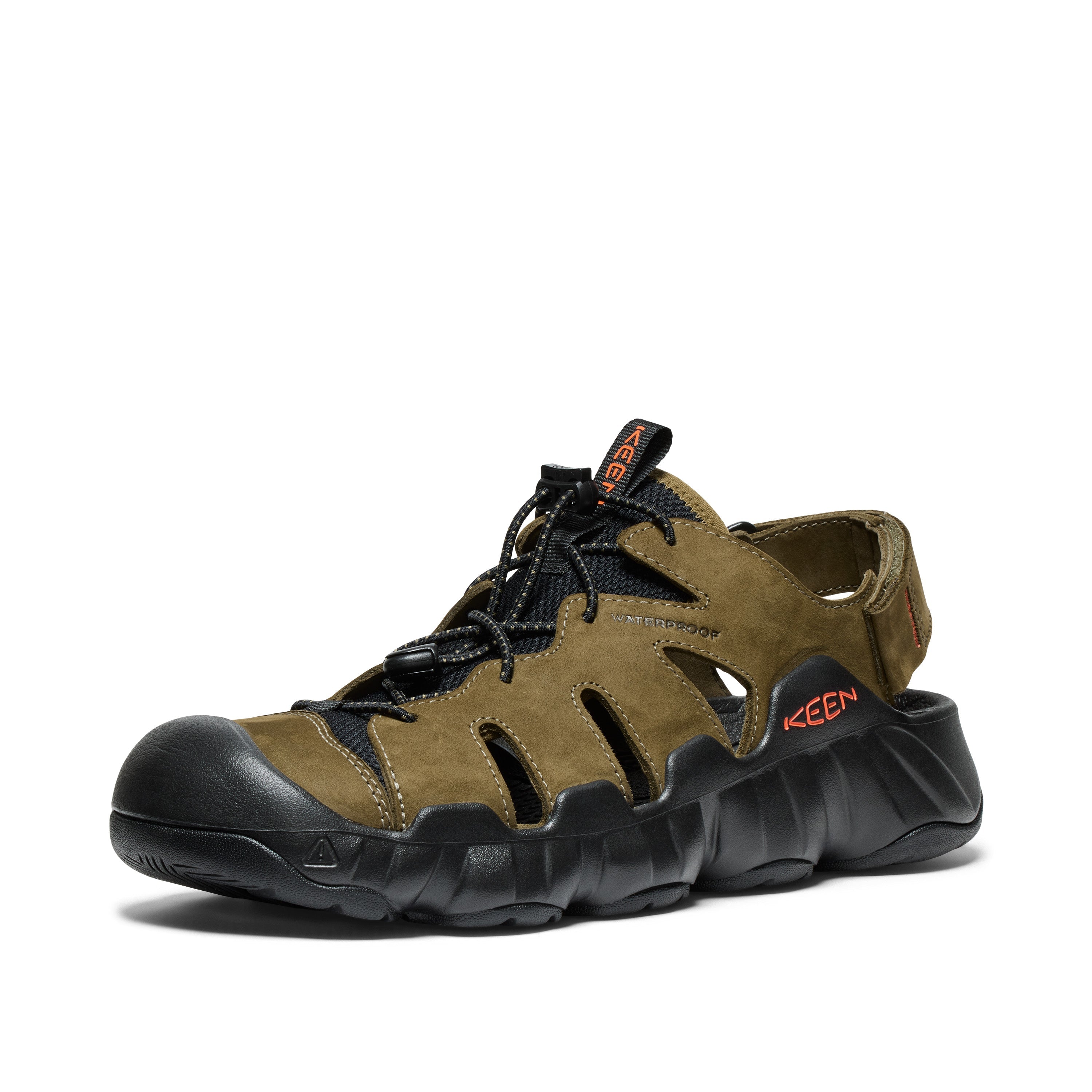 Men's Hyperport Fisherman Leather Dark Olive Black – KEEN Footwear