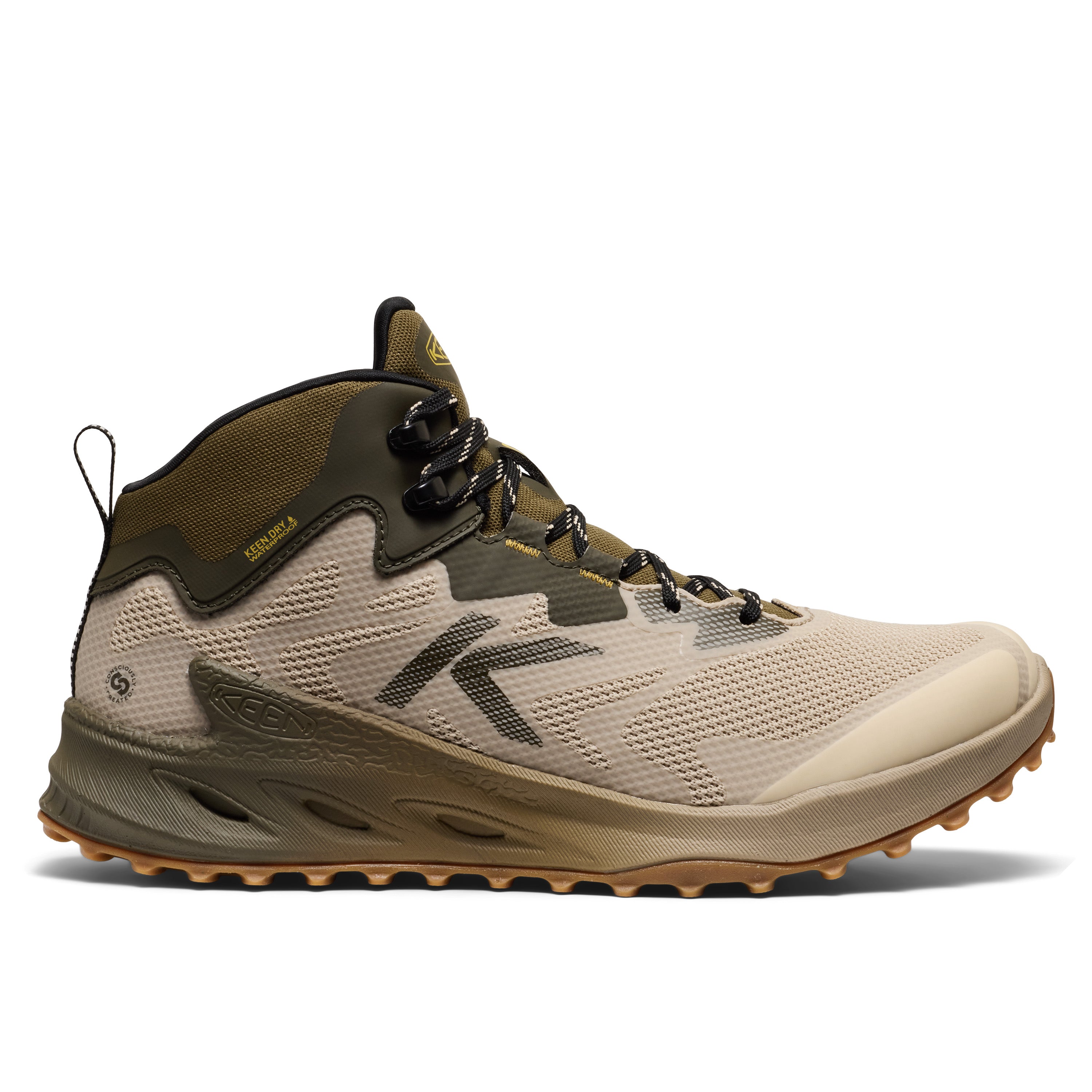 Men's Zionic NXT Waterproof Hiking Boot Brindle Lemon Curry – KEEN