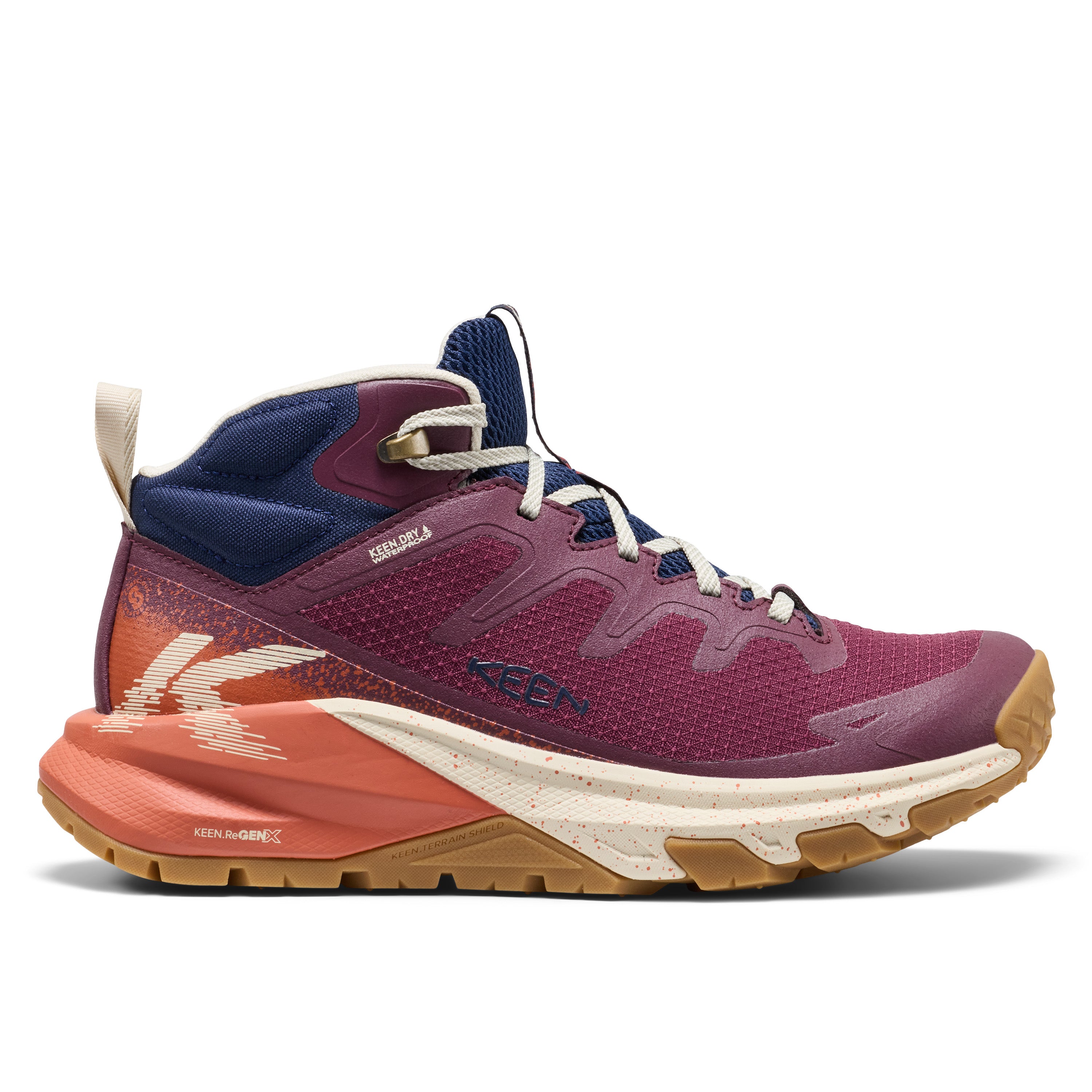 Women's Targhee Apex Waterproof Hiking Boot Fig Burnt Brick – KEEN