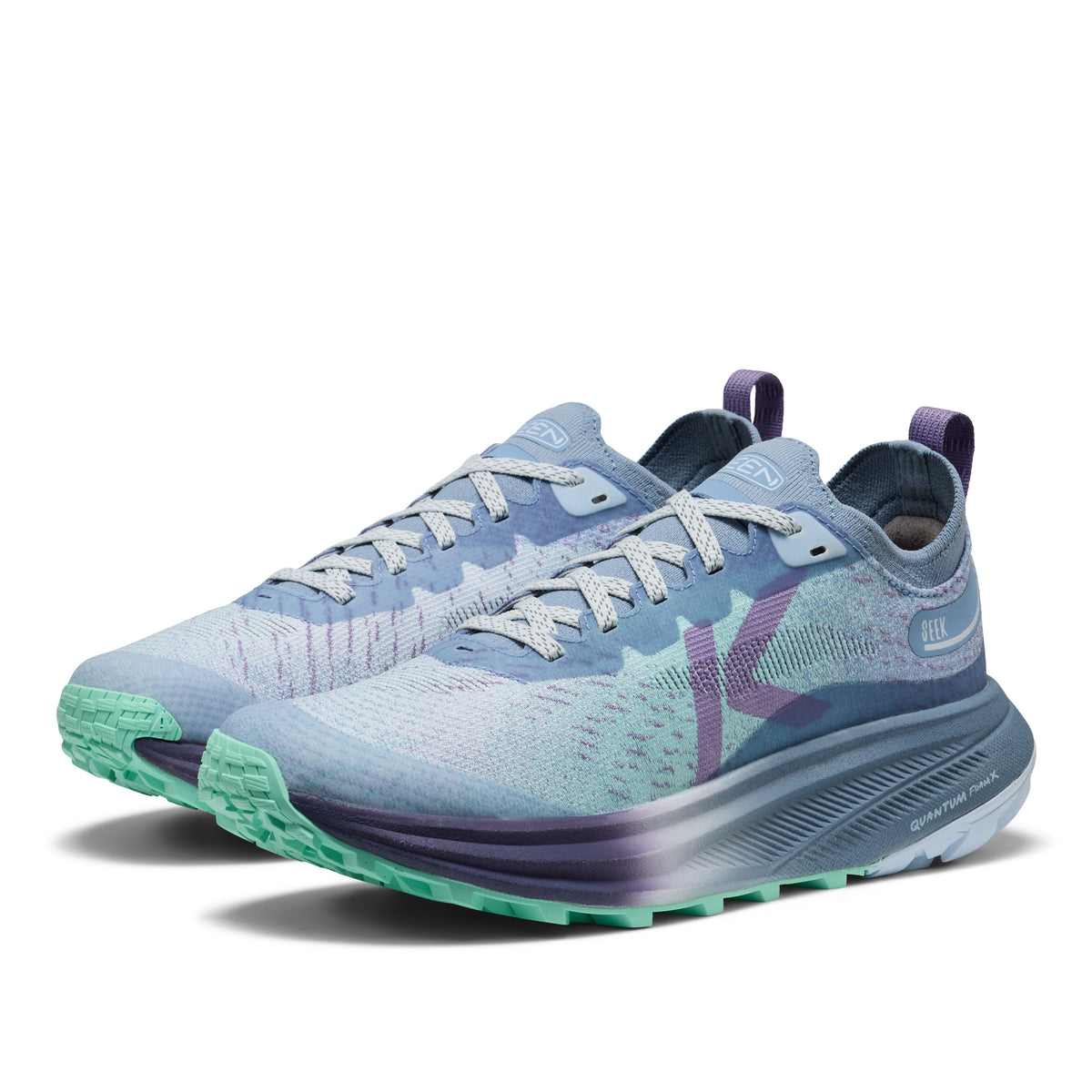 Women's Seek Trail Running Shoe Faded Denim Cabbage