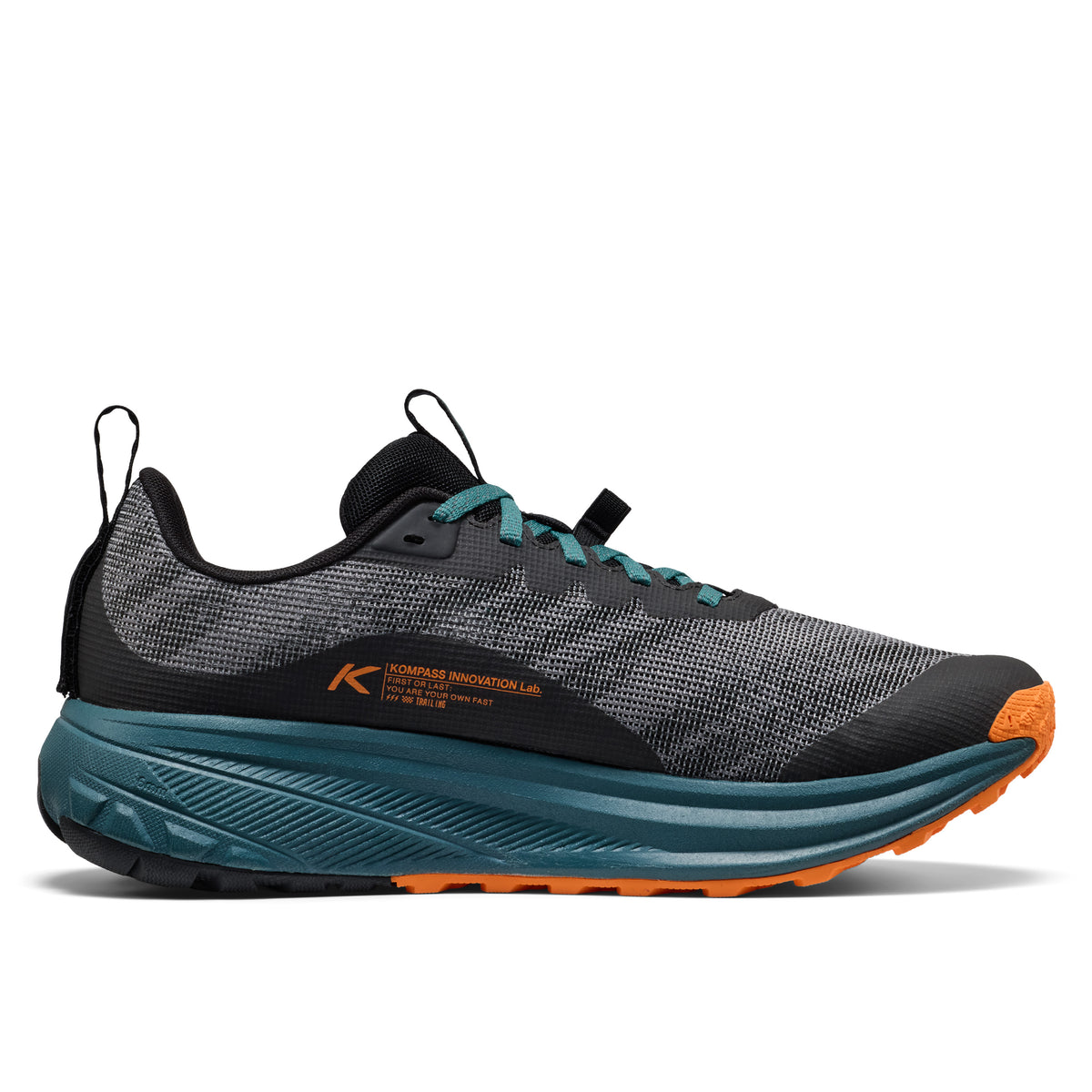 Men's Roam Trail Running Shoe Black Orange Peel