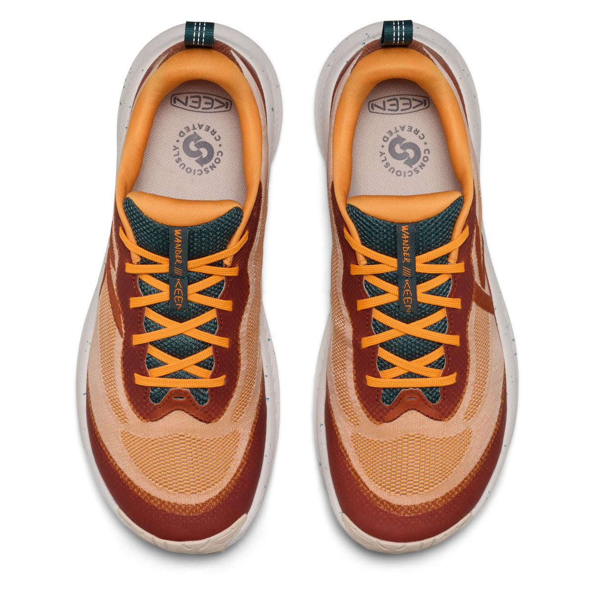 Mens Wander Trail Running Shoe Fossil Orange Carrot Curl